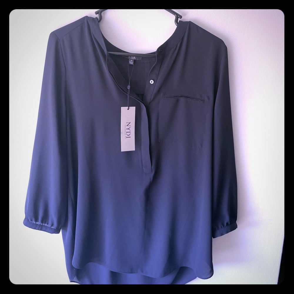 NYdJ navy blue blouse!